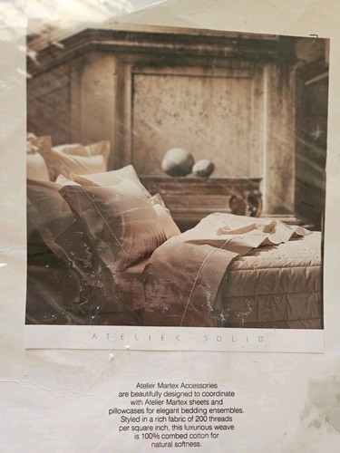 New Atelier MARTEX No Iron Percale 100% Cotton Twin Duvet Cover Off White Ivory - Picture 5 of 8