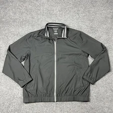 Cutter & Buck Jacket Mens Large Black CB WeatherTec Full Zip Golf Windbreaker