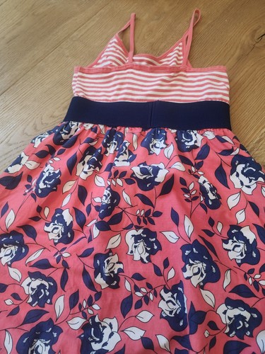 The Children's Place, Salmon and Blue Floral Dress, Buttons, Excellent Condition - Picture 8 of 8