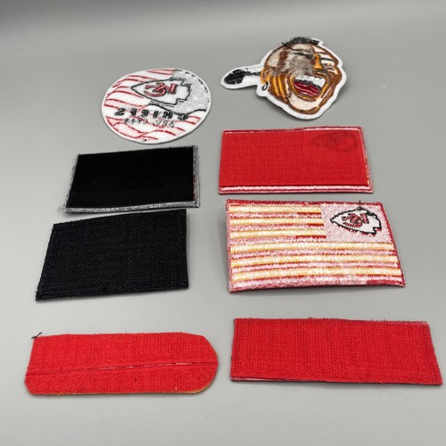 8 Kansas City Chiefs KC NFL EMBROIDERED IRON ON PATCH and hook  loop velkro LOT - Picture 5 of 8