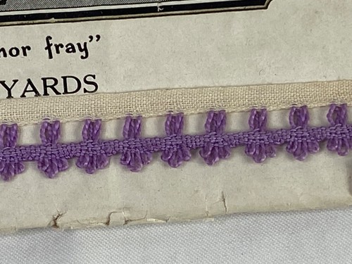 New Old Stock AFC Tatting Edging Purple Trim ~ 3yds - Picture 3 of 5
