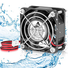 60Mm X 25Mm 12V IP67 Waterproof Cooling Fan 2Pin Dual Ball Bearing