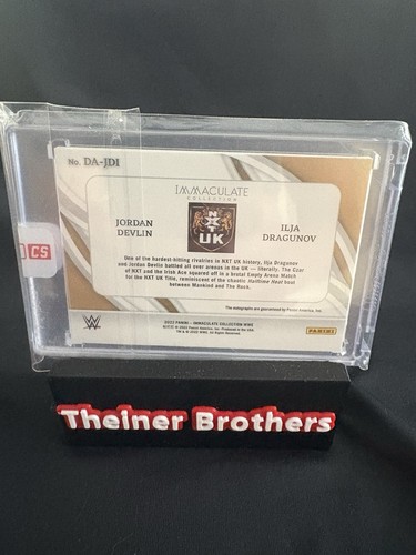 2022 Panini Immaculate Collection WWE Ilja Dragunov Jordan Devlin Dual Auto /25 - Picture 2 of 2