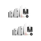  2 Sets Clock Movement Mechanism Precise Works Replacement Motors Parts