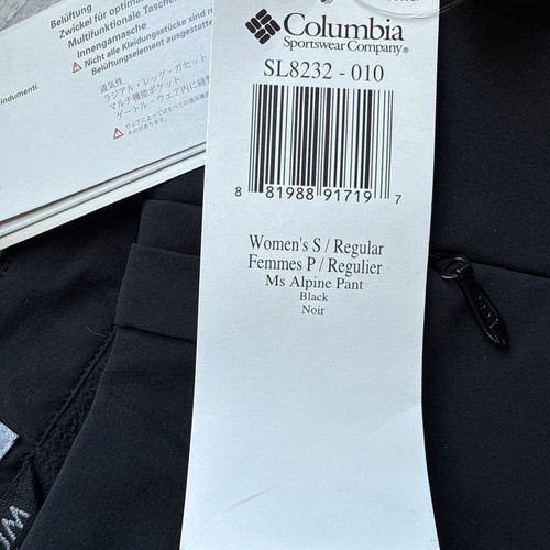 NWT Columbia Women's Snow Pants Ms Alpine Pant Black Titanium Omni Block Small - Picture 5 of 7