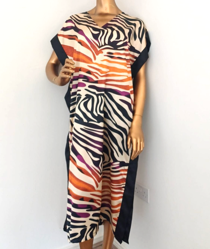 Women Kaftan causal loungewear holiday nightie Winlar dress soft silky one size - Picture 110 of 153