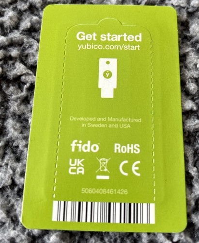 Yubico YubiKey 5 NFC Two Factor Authentication 2FA USB Security Key - Photo 2/2