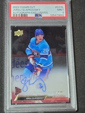 2022 upper dec Clear Cut CC-SL Juraj Slafkovsky exclusives auto /35 PSA9 mint