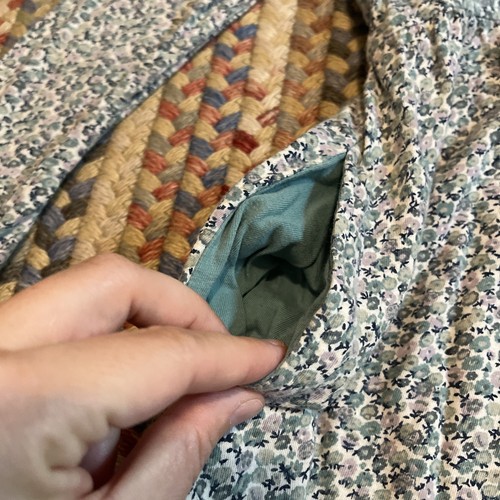 Mädchen Lands End Kleid Langarm Blumenmuster Größe 8 Medium Taschen - Bild 3 von 5