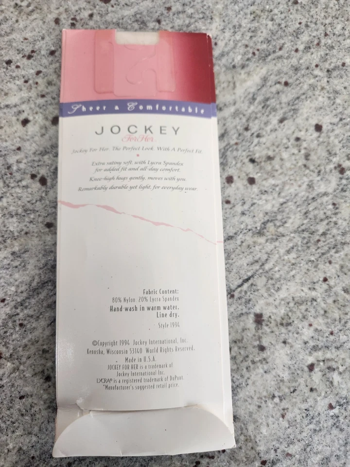 Jockey para ella hasta la rodilla transparente y cómodo/de colección/blanco antiguo/talla regular/Y2K Foto 3 de 3