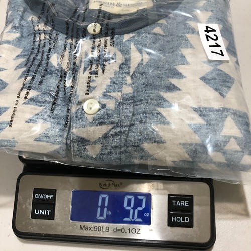 Denim & Supply Ralph Lauren Henley Hemd Herren Medium Blau Azteken Langarm - Bild 9 von 9