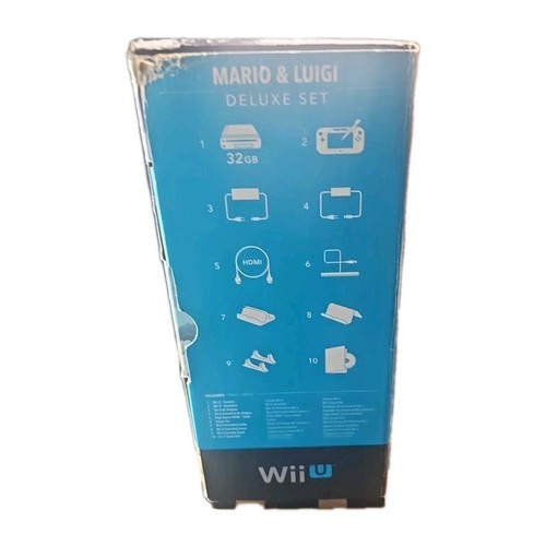 Nintendo Wii U 32GB Mario & Luigi Deluxe Set Schwarz CIB Matching SN - Bild 4 von 20