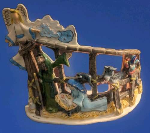 Belén de Navidad Blue Sky Clayworks brezo mina de oro luz de té O'Holy Night  - Imagen 4 de 8