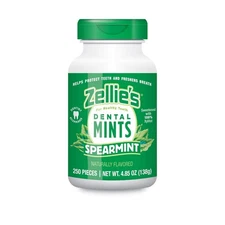 Zellie’s Spearmint Breath Mints, 100% Xylitol, Vegan Gluten-Free Kosher, 250 C