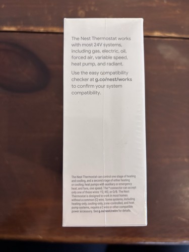 Google G4CVZ Nest Brand New unopened Smart Programmable Wifi Thermostat Fog Gray - Picture 5 of 6