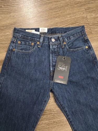 Levi’s 501 Men’s Dark Wash Jeans 28x32 Button-Fly NEW w/ Tags “Big E” Red Tab - Picture 14 of 18
