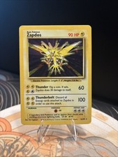 Pokémon TCG Zapdos Base Set Holo Unlimited Holo Rare Card #16/102