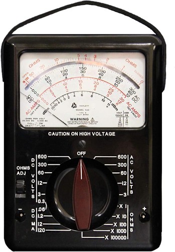 New Triplett 3030 Model 630 Analog Volt-Ohm Meter with 25 Ranges - Picture 2 of 7