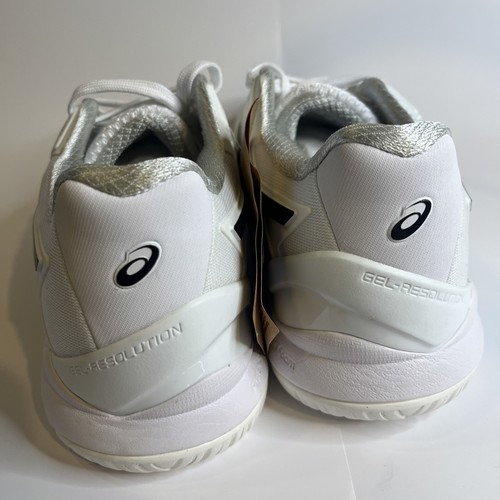 Size 7.5 - ASICS Gel Resolution 8 White Black - Picture 3 of 6