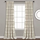 Nova Ruffle Window Curtain Panel Pair, 42"W x 84"L, Neutral