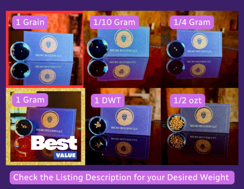 1+ Grano de grano de fundición Metalor 24K - SIN PEDIDO MÍNIMO - 0,9999 lingotes finos AU Foto 2 de 4