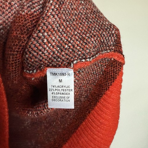 Anthropologie THML Damen Pullover Medium Orange BENGAL Tiger Print Citycore Prep - Bild 4 von 5