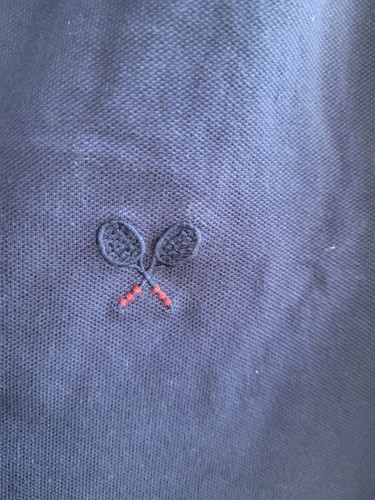 Brooks Brothers Women's Polo Shirt Size M Tennis Navy Blue Cotton Preppy Rare - Picture 10 of 10