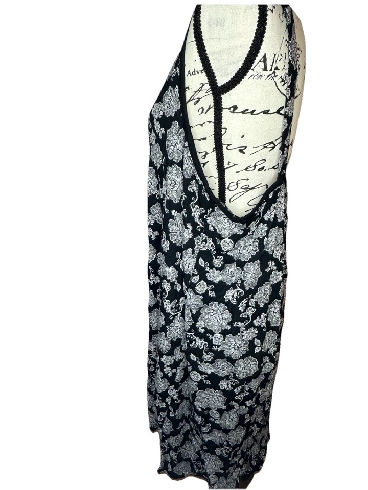 Sujetador Soma Cool Nights Chemise Shelf XXL Negro Gris Floral Sin mangas Vestido de noche Dormir Foto 4 de 4