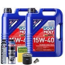 Motoröl 15W40 LIQUI MOLY 10L+MANN Ölfilter+Spülung+Cera Tec+Ölablassschraube