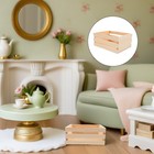 2pcs Wooden Crate Basket Dollhouse Miniatures - Mini Storage Bins Doll