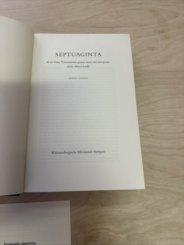 Septuaginta Volumes I & II by Alfred Rahlfs 1965 - Picture 3 of 5
