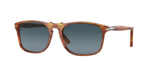 PERSOL PO3059S 96 S3 Terra Di Siena Hellblau Polarisiert 54mm Herren Sonnenbrille