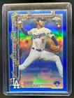 2025 Topps Holiday Roki Sasaki Chrome RC Blue Refractor #137/199 Dodgers