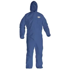 Kleenguard 58513 Hooded Disp. Coveralls, Blue, L, Pk24