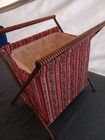 Vintage Collapsable Knitting Bag 1960 Or 50 All Wooden Dowel Two Tiny Nails