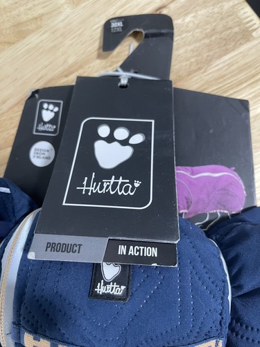 Hurtta Casual Quilted Jacket Dog Puppy 30 XL cm/12 XL inch River Blue Thermal - Picture 4 of 5