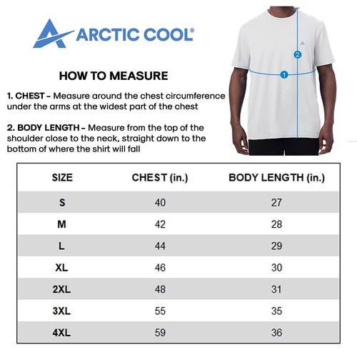 Arctic Cool Men’s Crew Neck Instant Cooling Moisture Wicking Performance UPF ... - Picture 6 of 6