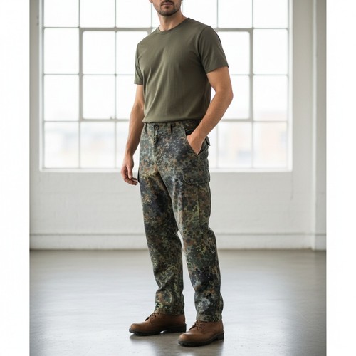Vintage Bundeswehr Hose Herren 32x29 Flecktarn BDU Cargo Combat Tactical