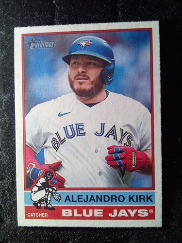 2025 Topps Heritage SP Karte # 489 Alejandro Kirk Toronto Blue Jays