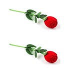 2 stücke Neuheit romantische rote rose geformte Schmuck Verlobungsring