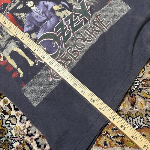 Large 1988 Ozzy Osbourne Shirt Mens Black 80S No Rest Wicked Rock Metal Band Tee - Picture 6 of 7
