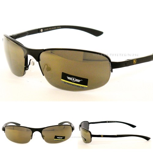 Gafas de sol Khan Aviator diseño elegante conducción metal para hombre metal negro UV400 nuevas - Imagen 13 de 13