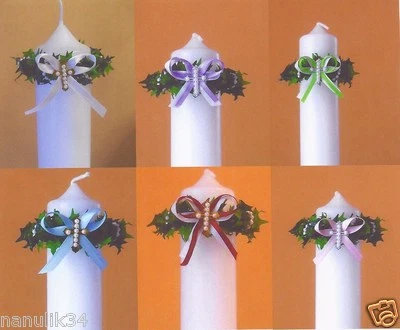 HANDARBEIT Tropfschutz/Kerzenring Buchsbaum Kommunionkerze,Taufkerze,Konfirmation 40mm 50mm