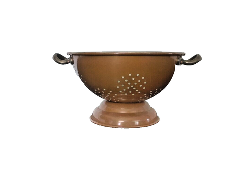 Duoro Copper Pedestal Colander Tin Lined Brass Handles Vintage BM Portugal - Picture 2 of 7