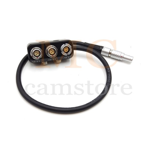 Steadicam 12V 0B 3Pin Male to 1 x 0B 2pin 2 x Fischer RS 3Pin Power Splitter Box - Picture 1 of 4