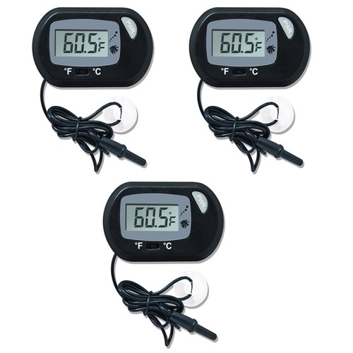 US 3 Pc LCD Aquarium Thermometer Digital Fish Tank Temperature Suction Cup - Picture 4 of 18