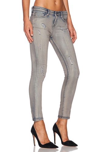 $395 Designer Rare IRO Women Nediva Distressed Faded Ankle Super Skinny Jean 26 - Picture 2 of 3