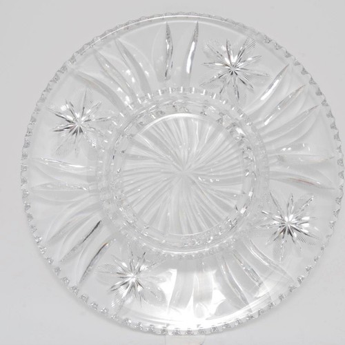 ANTIQUE LIBBEY CUT CRYSTAL HORS D'OEUVRES DISH - Bild 7 von 7