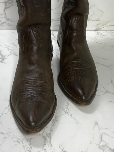 Nocona Braun Leder Cowboystiefel Herren Größe 8,5 D Hergestellt in den USA - Bild 4 von 11