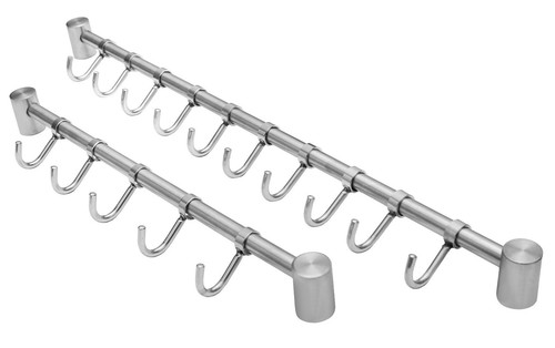 Edelstahl Hakenleiste Küchenleiste Relingleiste Küchentuch Kochlöffel Halter - Bild 1 von 4